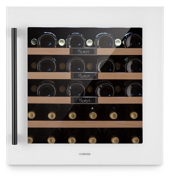 Klarstein Vinsider 36 Built-In Uno, ugradbeni ormarić za vino, 36 boca, 92 litre, nehrđajući čelik
