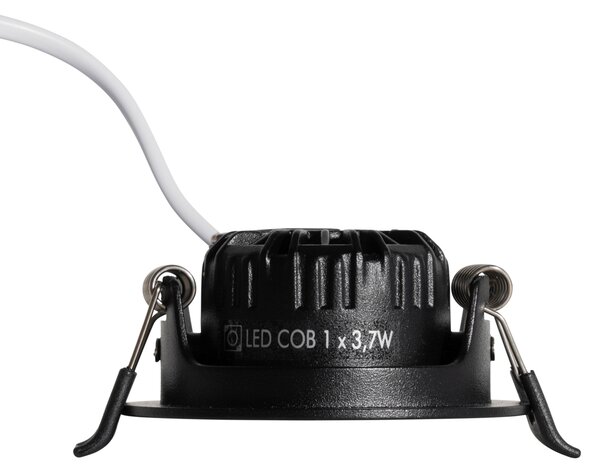 Set od 6 ugradbenih reflektora crni nagibni 6,5 cm uklj. LED IP54 Ultra Slim - Pupil