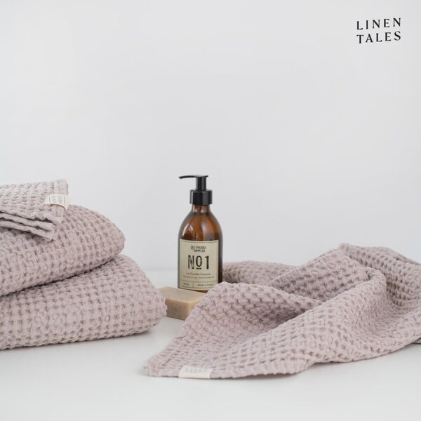Svijetlo ružičasti ručnici i kuhinjske krpe u setu od 3 kom Honeycomb - Linen Tales
