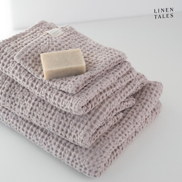 Svijetlo ružičasti ručnici i kuhinjske krpe u setu od 3 kom Honeycomb - Linen Tales