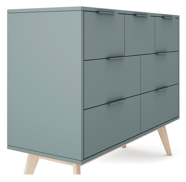 Komoda prljavo zelena 120x83x40 cm Pisco – Marckeric