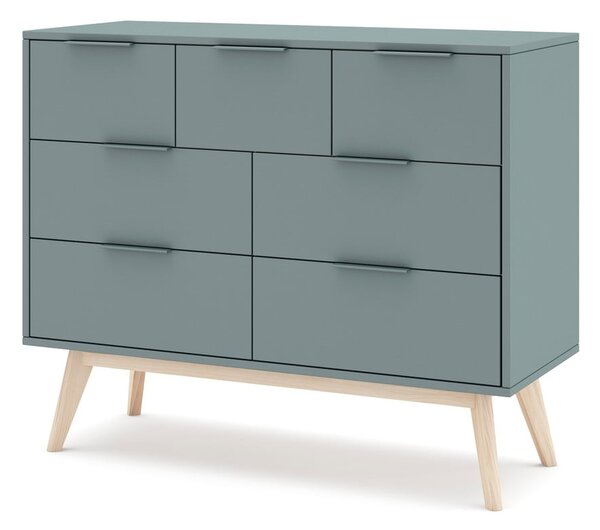 Komoda prljavo zelena 120x83x40 cm Pisco – Marckeric