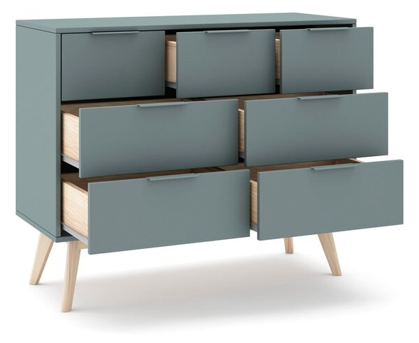Komoda prljavo zelena 120x83x40 cm Pisco – Marckeric