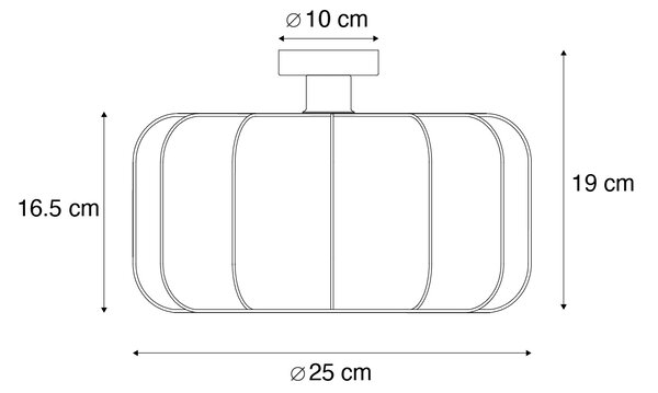 Japandi stropna svjetiljka bijela 25 cm - Madleine