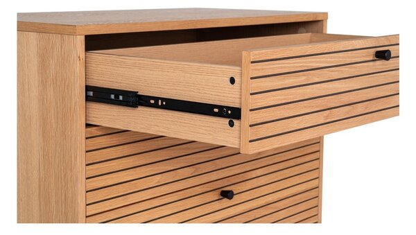 Visoka komoda u dekoru hrasta u prirodnoj boji 80x85 cm Kyoto – House Nordic