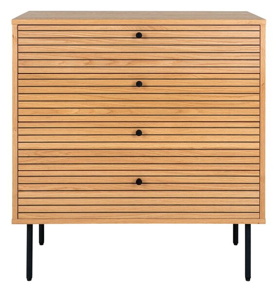 Visoka komoda u dekoru hrasta u prirodnoj boji 80x85 cm Kyoto – House Nordic