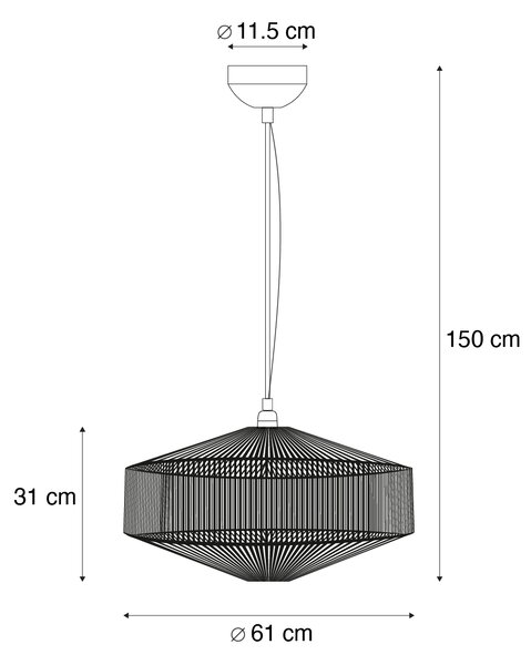 Japandi visilica smeđa uže 61cm - Svea