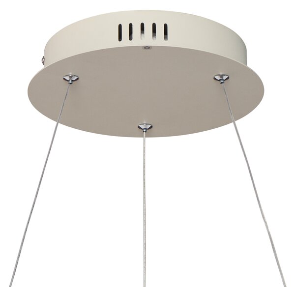 Dizajnerska viseća svjetiljka bež 80cm uklj. LED s 3-stupanjskim prigušivanjem - Girello