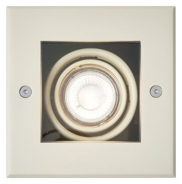 Set od 6 modernih bež reflektora za tlo GU10 50mm rotirajućih i nagibnih IP65 - Oneon