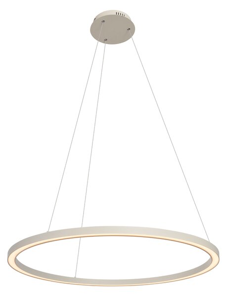 Dizajnerska viseća svjetiljka bež 80cm uklj. LED s 3-stupanjskim prigušivanjem - Girello