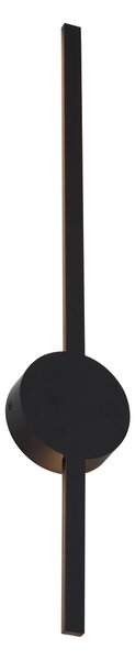 Moderna zidna svjetiljka crna 60 cm uklj. LED - Clockwise