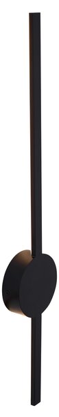 Moderna zidna svjetiljka crna 60 cm uklj. LED - Clockwise