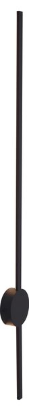 Moderna zidna svjetiljka crna 100 cm uklj. LED - Clockwise