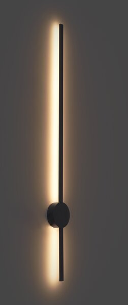 Moderna zidna svjetiljka crna 100 cm uklj. LED - Clockwise