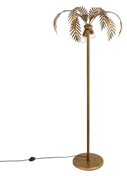 Vintage podna svjetiljka zlatna 156 cm 2-svjetla - Botanica