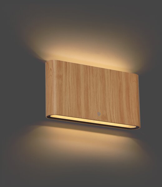 Skandinavska vanjska zidna svjetiljka s uzorkom drveta 17,5 cm uklj. LED IP65 - Batt