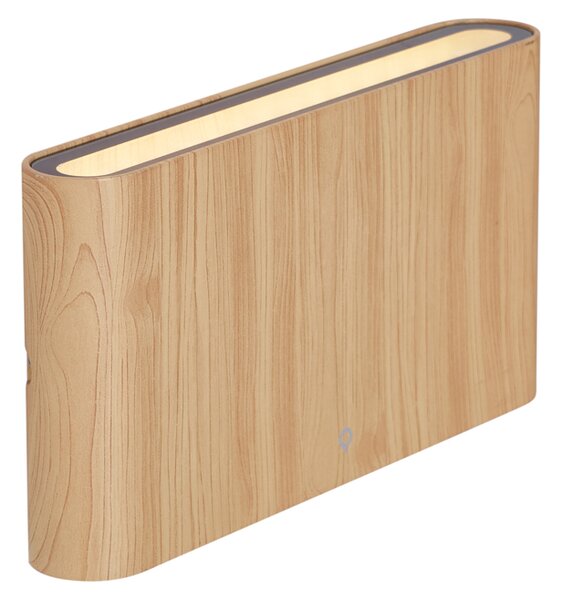 Skandinavska vanjska zidna svjetiljka s uzorkom drveta 17,5 cm uklj. LED IP65 - Batt