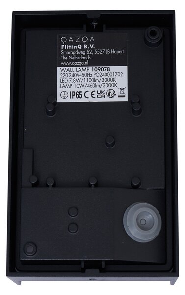 Moderna vanjska zidna svjetiljka crna uklj. LED IP65 - Packet