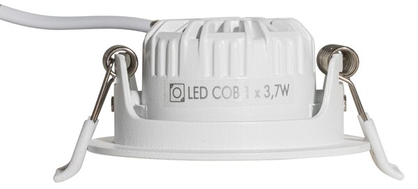 Set od 6 ugradbenih reflektora bijeli nagibni 6,5 cm uklj. LED IP54 Ultra Slim - Pupil
