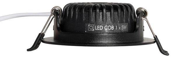 Set od 6 ugradbenih reflektora crni nagibni 8,2 cm uklj. LED Dim to Warm IP54 Ultra Slim - Pupil