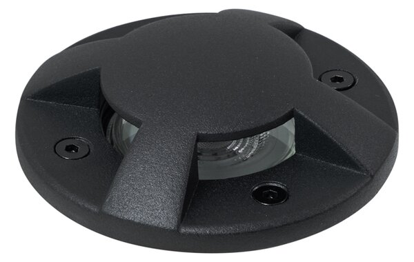 Moderna podna reflektorska svjetiljka crna GU10 50 mm efekt 4 svjetla IP65 - Cellar