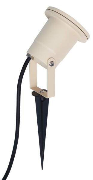 Reflektor na šiljku bež GU10 50 mm podesiv IP65 uklj. kabel i utikač - Basic