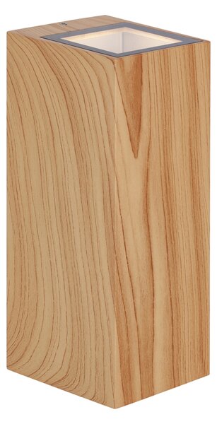 Skandinavska zidna svjetiljka drvo 2 svjetla GU10 70mm IP54 - Baleno