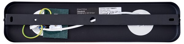 Zaobljeni stropni reflektor crni GU10 35 mm 2-svjetla, rotirajući i nagibni - Kate