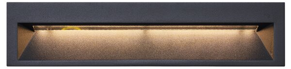 Moderna ugradbena zidna svjetiljka crna 28cm uklj. LED IP65 - Mert
