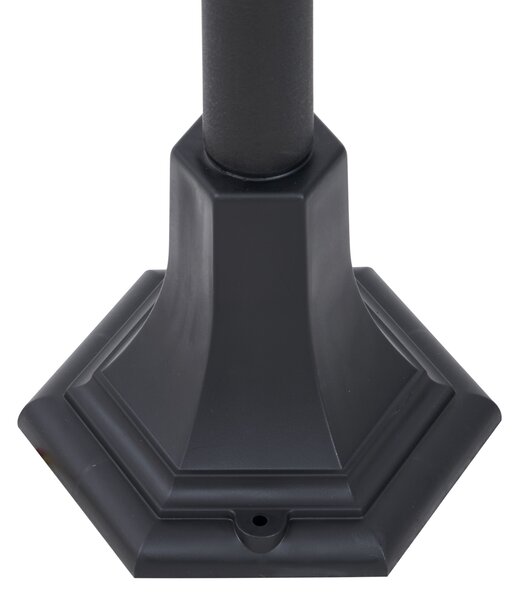 Klasična vanjska svjetiljka stupna crna 122 cm IP44 - New Haven Hammered