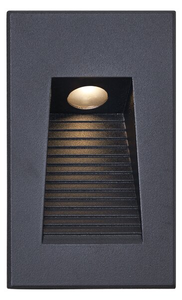 Moderna ugradbena zidna svjetiljka crna 7 cm uklj. LED IP65 - Trem