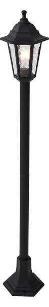 Klasična vanjska svjetiljka stupna crna 122 cm IP44 - New Haven Hammered