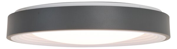 Moderna stropna svjetiljka siva s bijelom 38 cm uklj. LED prigušiva RGB - Kanton