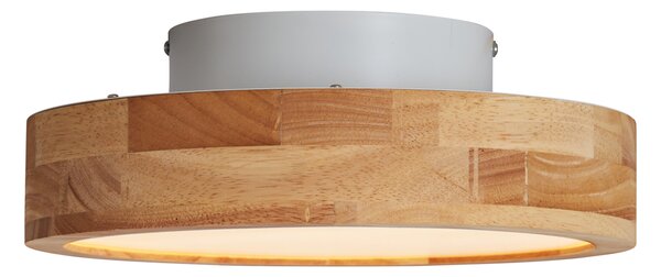 Skandinavska stropna svjetiljka drvena 30 cm uklj. LED prigušiva - Pecker