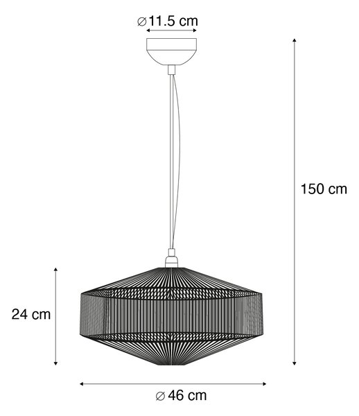 Japandi visilica smeđa uže 46 cm - Svea