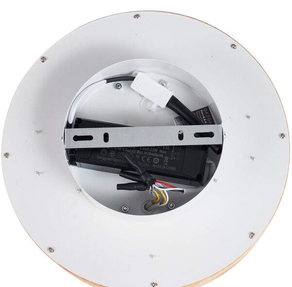 Skandinavska stropna svjetiljka drvena 30 cm uklj. LED prigušiva - Pecker