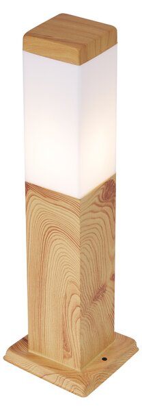 Moderna vanjska podna svjetiljka čelična s uzorkom drveta 45 cm IP44 - Malois