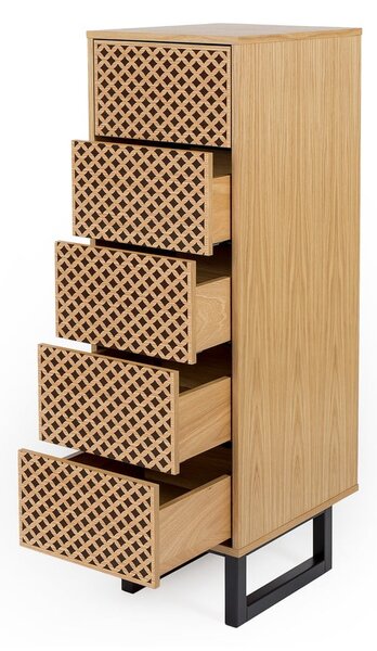 Komoda u dekoru hrast Woodman Camden Diamond, 40 x 123 cm