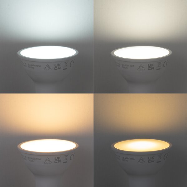 Set pametnih GU10 prigušivih LED žarulja 4,7 W 400 lm 2700K-6500K uklj. Zigbee Smart Hub