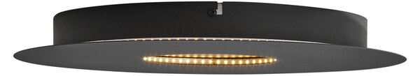 Moderna stropna svjetiljka crna 40 cm uklj. LED s 3-stupanjskim prigušivanjem - Morning