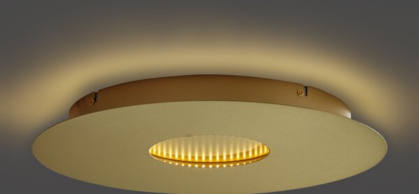 Moderna stropna svjetiljka zlatna 40 cm uklj. LED s mogućnošću prigušivanja u 3 koraka - Morning