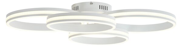 Stropna svjetiljka bijela uklj. LED 3-stupanjski prigušivač 4-svjetla - Navara