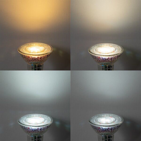 Set od 5 pametnih GU10 50 LED žarulja prozirne RGBW 4,5W 350 lm 2700-6000K