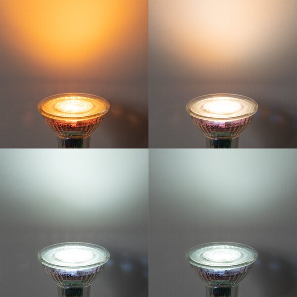 Set od 5 pametnih GU10 50mm LED žarulja prozirnih 4,8W 400 lm 1800-6500K