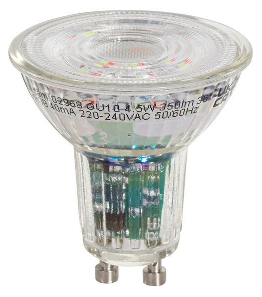 Set od 5 pametnih GU10 50 LED žarulja prozirne RGBW 4,5W 350 lm 2700-6000K