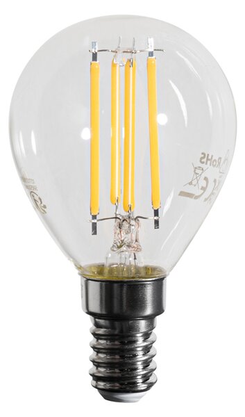 Set od 5 E14 prigušivih LED žarulja s filamentom G45 prozirne 4W 470 lm 2700K