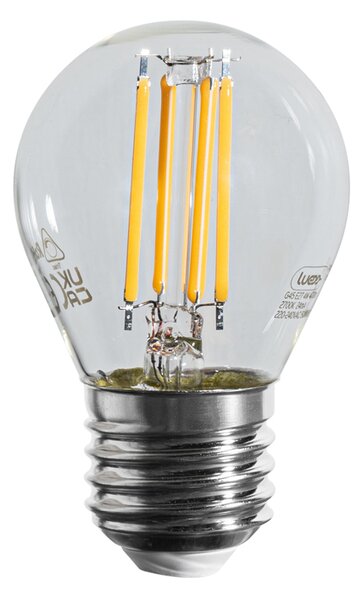 Set od 5 E27 prigušivih LED žarulja s filamentom G45 prozirne 4W 470 lm 2700K
