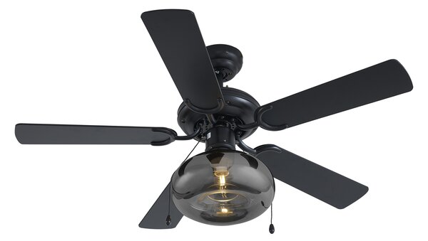Stropni ventilator crni 107,5 cm s poteznim prekidačem - Mistral Busa