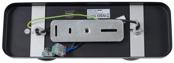 Dizajnerski stropni reflektor crni GU10 70mm 2-svjetla podesivi - Vo