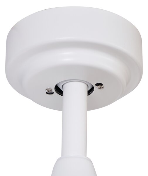Stropni ventilator bijeli s uzorkom drva 132 cm uklj. LED prigušiva s daljinskim upravljačem - Joly